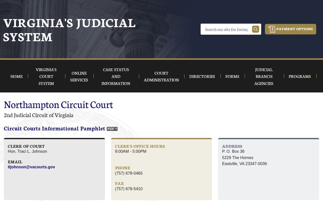 Northampton Circuit Court source for projected release date records